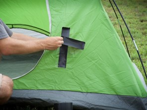 Picture of matt gaffer cloth tape in use